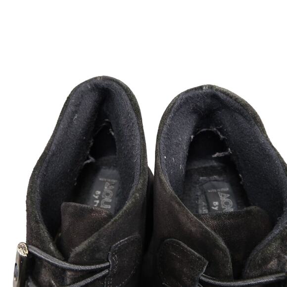 Aquatalia Shoe Women 7.5 Bootie Fashion Leather Chukka Square Toe Marvin K Black - Picture 14 of 14